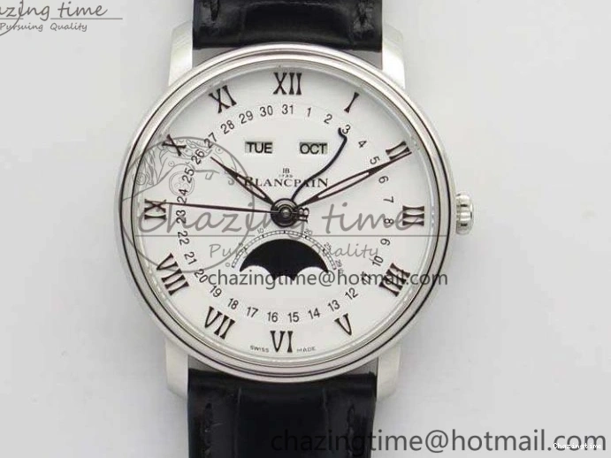 0212 SportInspired Villeret 6669 SS HG 1:1 Best Edition White Dial On Leather Strap V 8099